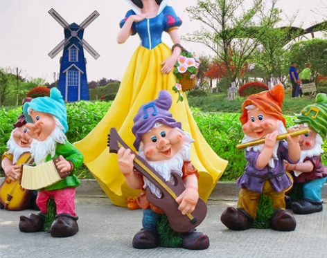 户外花园摆件白雪公主小矮人幼儿园雕塑售楼部...