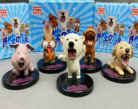 野性之证嘶吼咆哮的动物卡通公仔摆件白熊兔子...