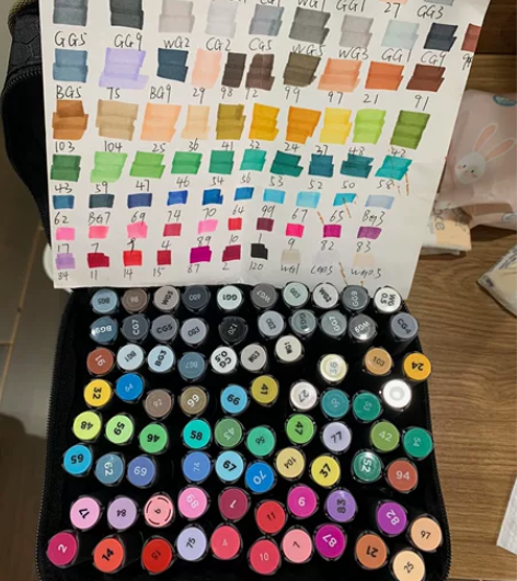 2盒！！STA斯塔双头酒精油性马克笔学生动...