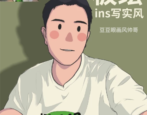 原创豆豆眼Q版卡通人物照片转绘头像ins简...