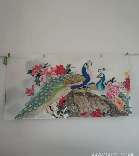 国画牡丹:全新 。品牌型号 :3尺未装裱，...