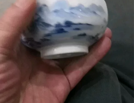 景德镇 青花釉里红 重工山水 无款 超级爽...