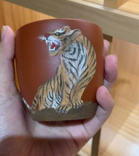 高端主人杯 泥绘 刻绘紫砂杂件  非紫砂壶...