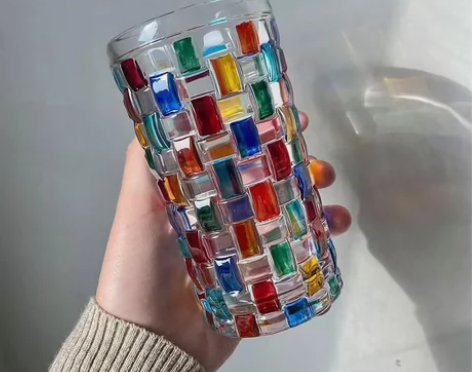 低价出售意大利设计师同款手绘彩绘线条编织水...