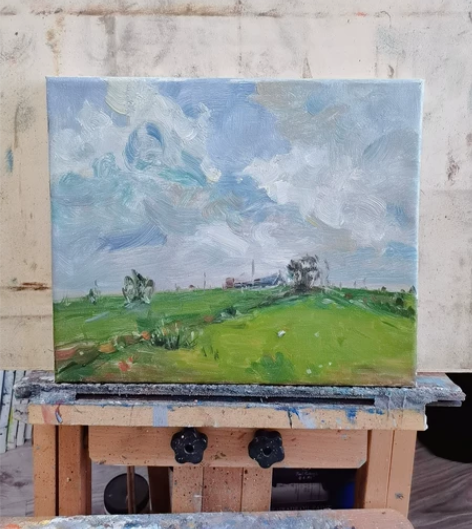 全新  手绘油画 尺寸30*40  自带内...