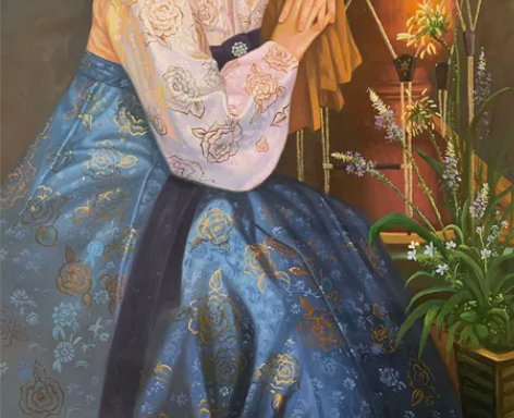 朝鲜油画 朝鲜人物油画 手绘布面油画朝鲜一...