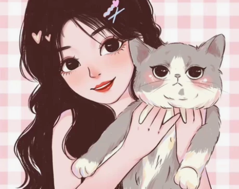 画头像定制漫画Q版可爱手绘简笔设计情侣画卡...