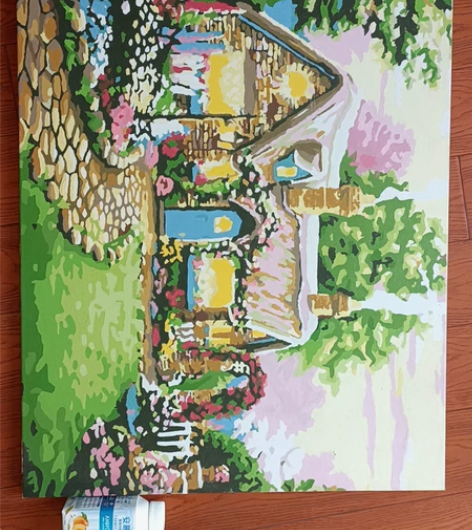 数字油画成品,超级大,我也不知道多大,不知...