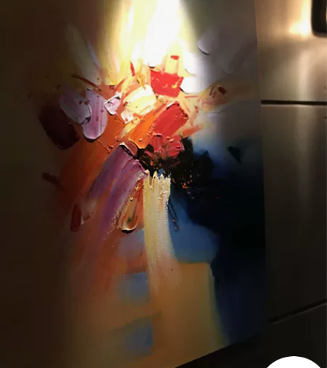 90*135装饰油画，抽象油画，有4副，尺...