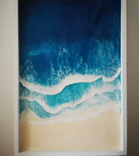 特价捡漏轻奢滴胶立体海洋风装饰画 40x6...