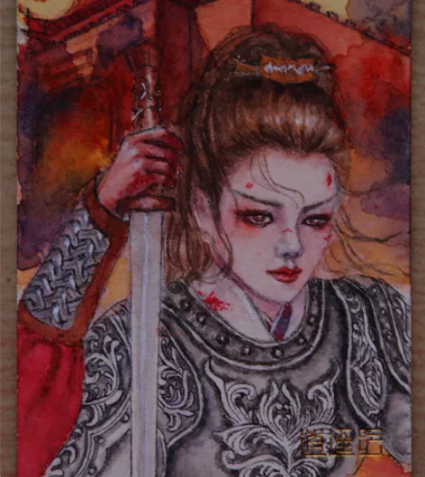 原创手绘卡，人物细腻饱满，每一张卡都有它的...