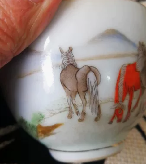 解放后，出口创汇，纯手绘，珐琅彩，完美品。...