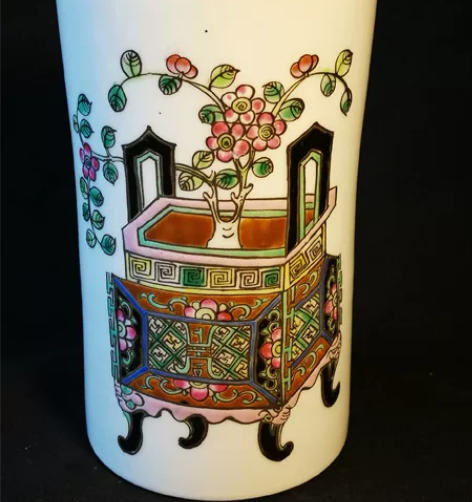 瓷器  清代同治时期珐琅彩笔筒? ??笔筒...