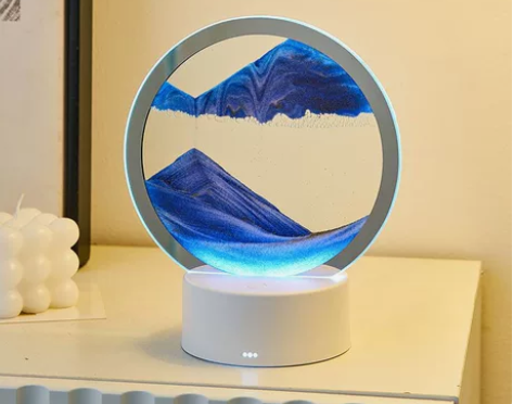 爆款流沙画小夜灯创意艺术台灯客厅电视柜送朋...