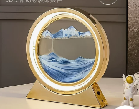 流沙画摆件创意艺术沙漏3d立体家居桌面装饰...