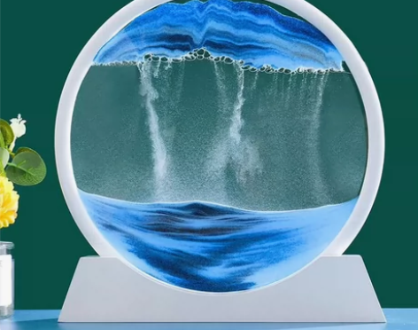创意3D流沙画沙漏摆件解压客厅摆件工艺品高...