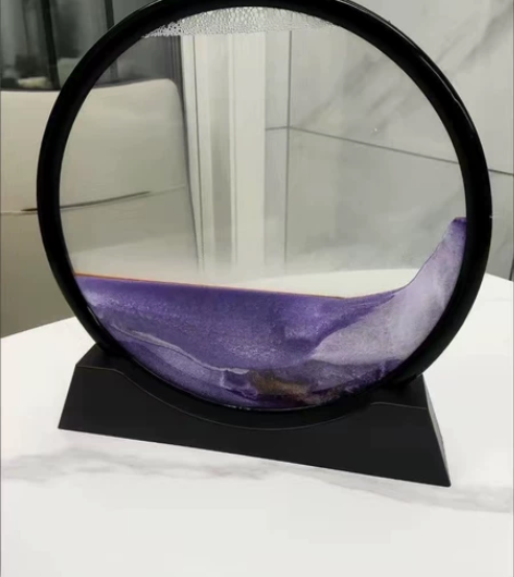 流沙画摆件 艺术沙漏，梦幻紫 40出 全新
