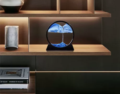 3D流沙画摆件创意艺术沙漏客厅办公室山水高...