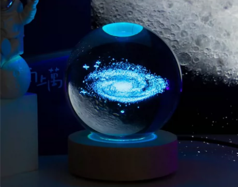宇宙水晶球小夜灯治愈系发光摆件情侣闺蜜生日...