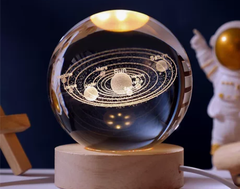 发光水晶球办公室桌面小摆件创意玻璃球装饰品...