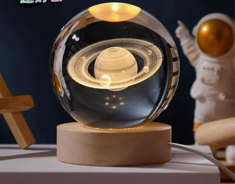 【实体店关闭】宇宙系列水晶球小夜灯桌面卧室...