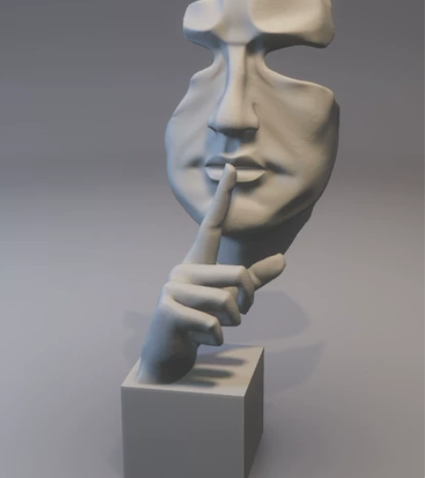 【沉默是金】3D打印模型图纸，stl文件（...