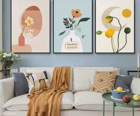 (全新转出)3幅 24元包邮 客厅装饰画轻...