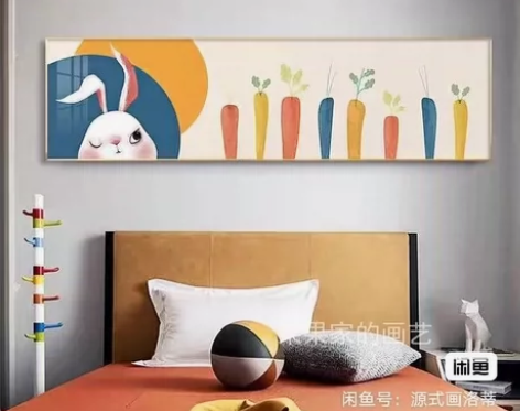 卧室装饰画儿童房床头画现代简约客厅沙发背景...