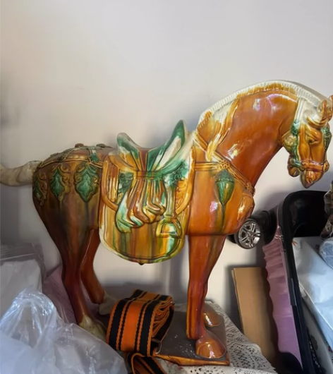 唐三彩陶瓷摆件私信问 家里装修 腾地方 一...