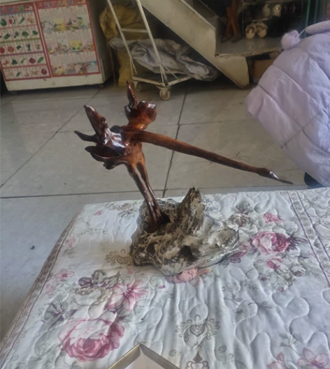 仙鹤探底，麻梨摆件，! 感兴趣的话点“我想...