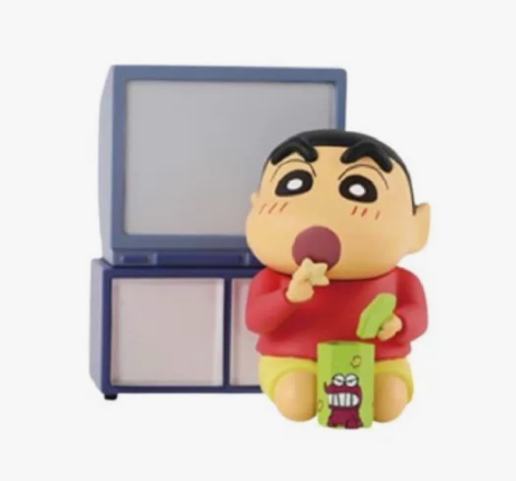 蜡笔小新日常系列1 看电视 底部拆盒未拆袋...