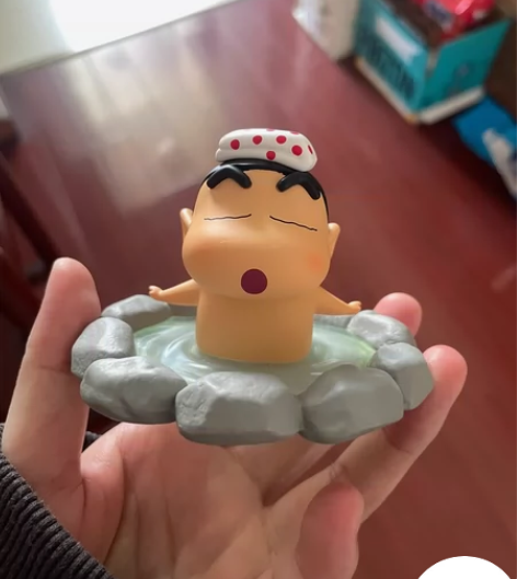 绝版蜡笔小新日常系列2泡温泉，有盒有卡，目...