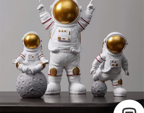 创意宇航员小摆件桌面太空人客厅电视柜儿童房...