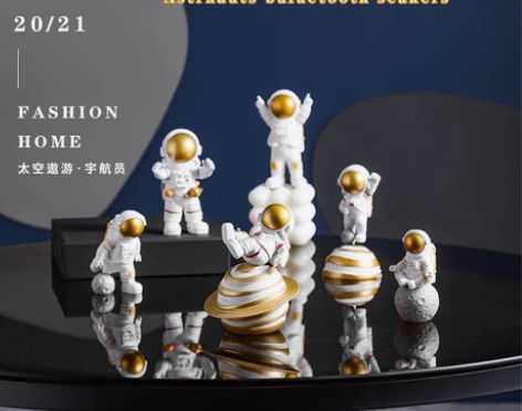 【太空人宇航员摆件4件套】4个一套包邮！偏...