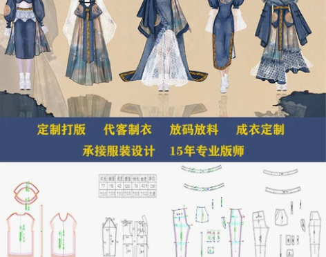 服装设计 打版电脑CAD制服服饰et纸样1...