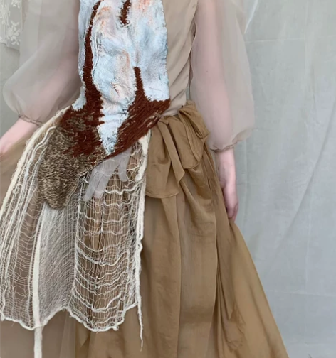 服装设计 成衣制作。面料再造,肌理感,棉麻...