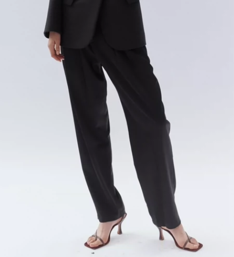 Edition高腰休闲西装裤 裤型很好看，...