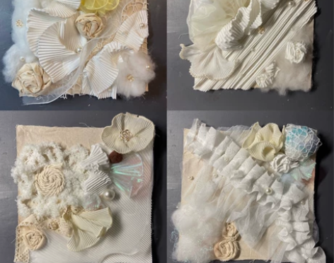 《云端》系列主题面料再造   服装面料二次改造设计  面料肌...