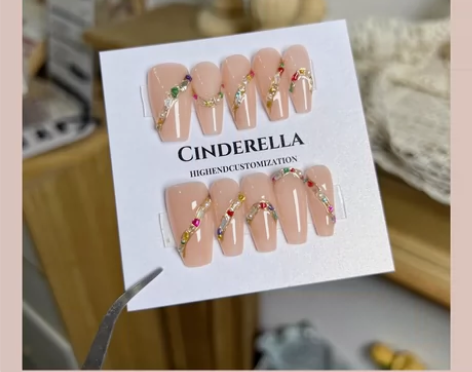 可来图定制  宝石美甲 冰透美甲  魔镜粉...