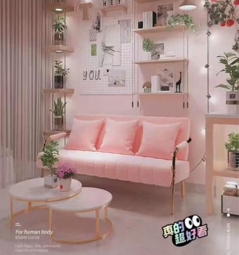 全新转手房间双人小沙发卧室沙发三人位服装店...