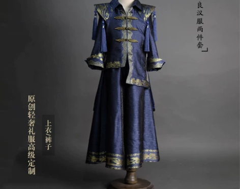 君设计 儿童汉服高端男童古装改良童装原创走...