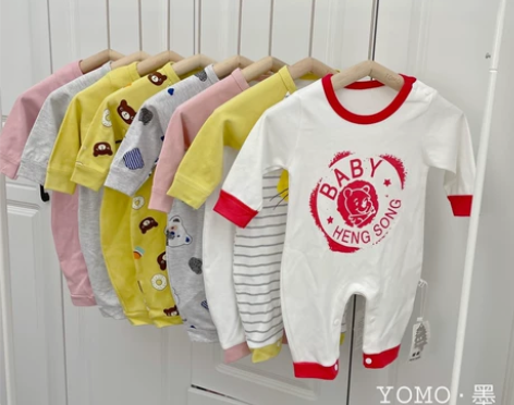 母婴店清仓儿童纯棉连体衣 100%纯棉连体...