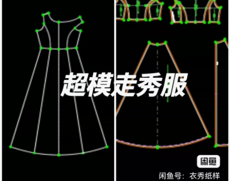 【超模走秀服纸样】服装纸样ET文件法式女装...