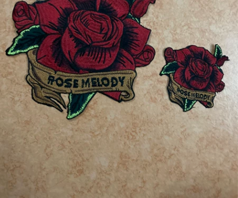 刺绣补丁贴玫瑰花衣服裤子鞋帽DIY装饰修补...
