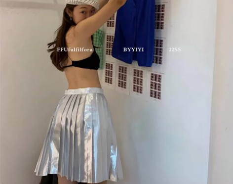 【现货秒发】FFU 百褶裙女夏季半身裙新款...