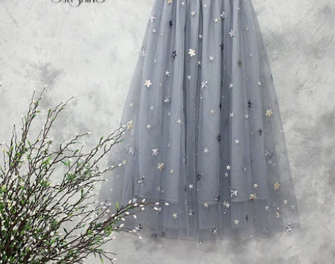 2021秋+百搭A字大摆垂感网纱裙半身裙长...