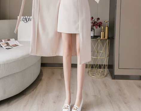 2022新款春秋时尚气质高腰系带包臀一步裙...