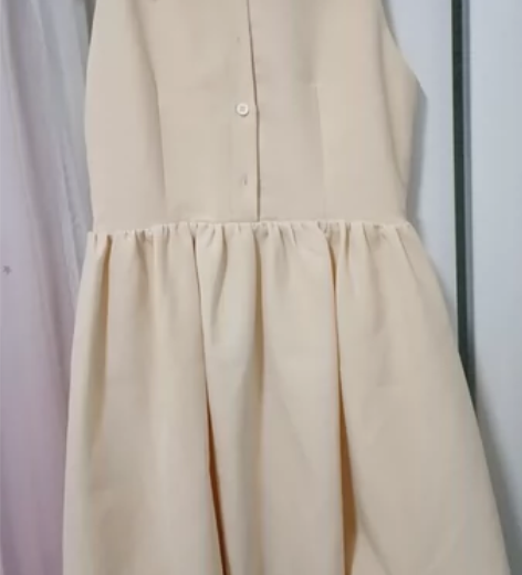 夏季衬衫领连衣裙 漏肩连衣裙 花苞裙蓬蓬裙...