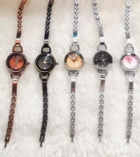 《捡漏》金米欧手链表复古表圆盘手表学生表女...