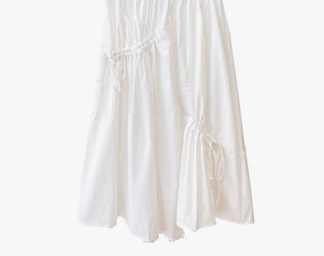 抽绳a字半身裙不规则中长款蓬蓬蛋糕裙子 全...